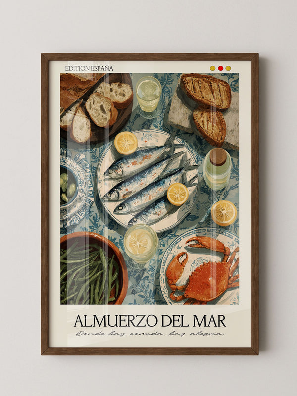 Meergerichte Tischillustration Vintage