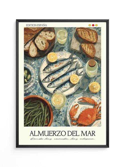 Meergerichte Tischillustration Vintage