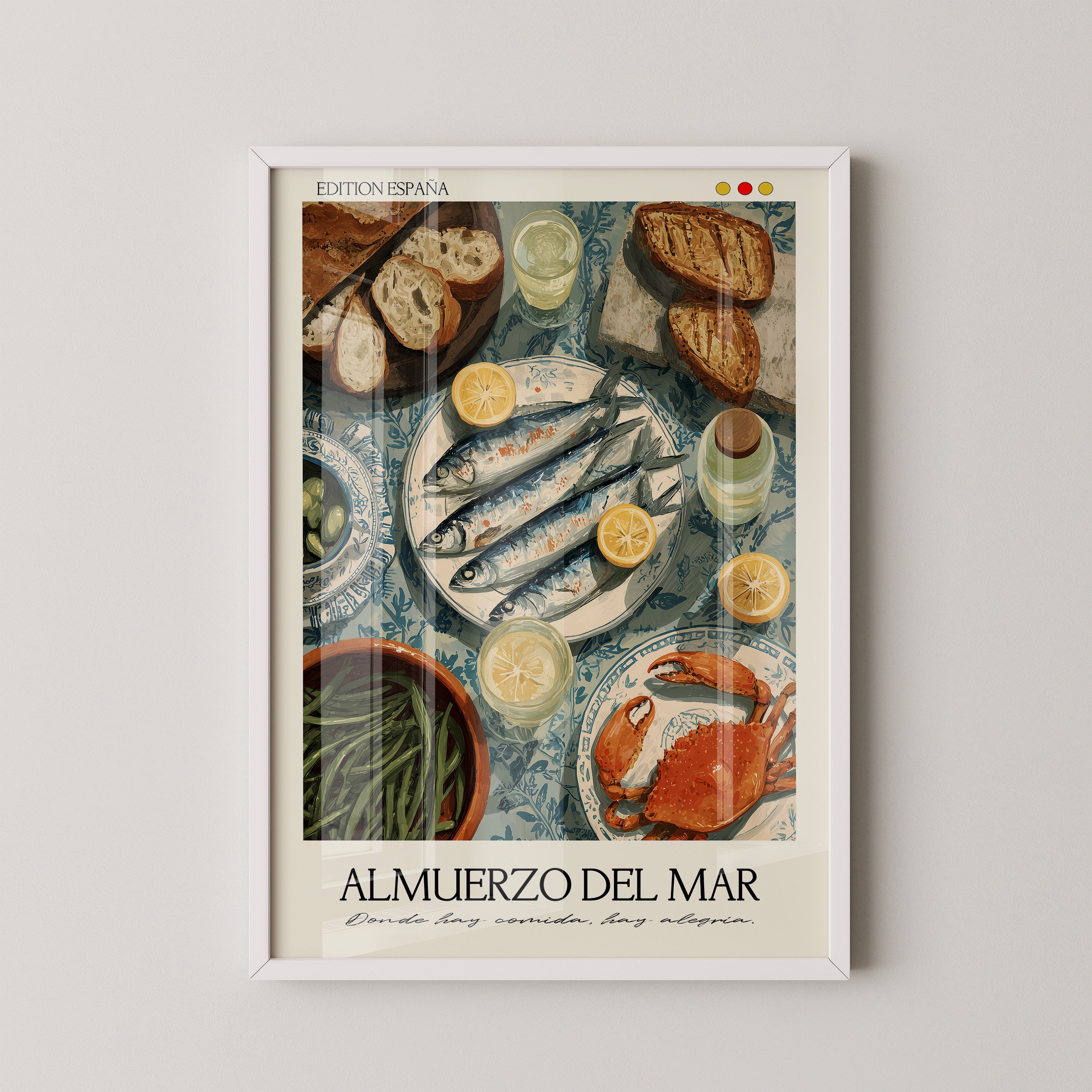 Meergerichte Tischillustration Vintage