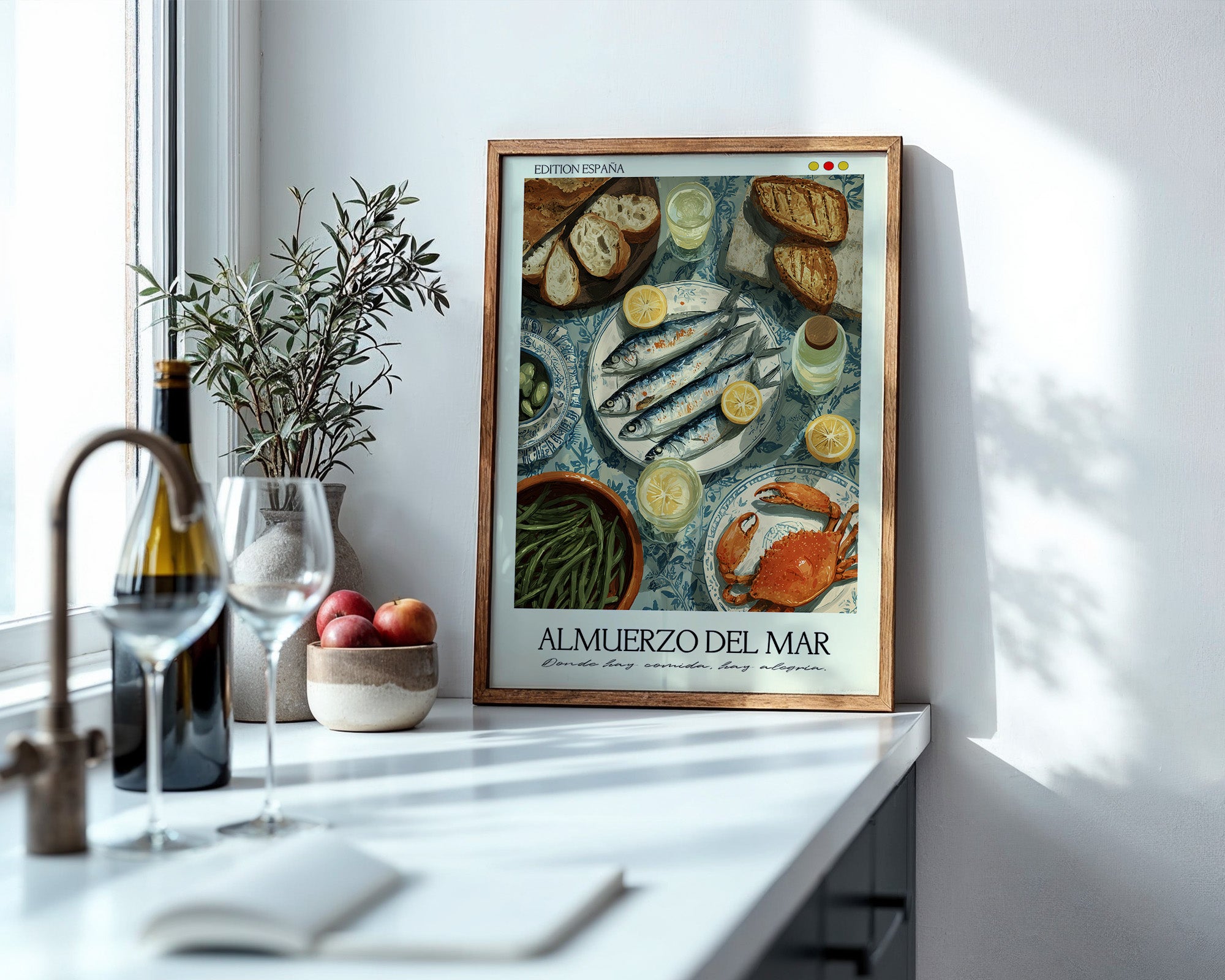 Meergerichte Tischillustration Vintage