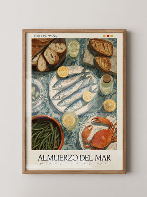 Meergerichte Tischillustration Vintage