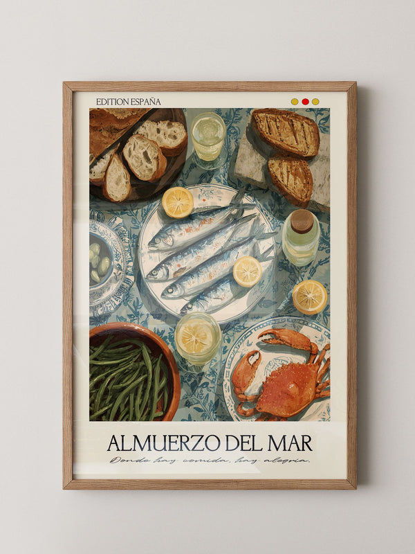 Meergerichte Tischillustration Vintage