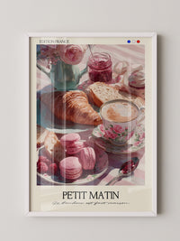 Frühstück Croissant Blumenmalerei
