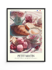 Frühstück Croissant Blumenmalerei