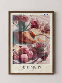 Frühstück Croissant Blumenmalerei