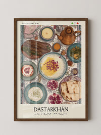 Iranisches Festmahl Vogelperspektive