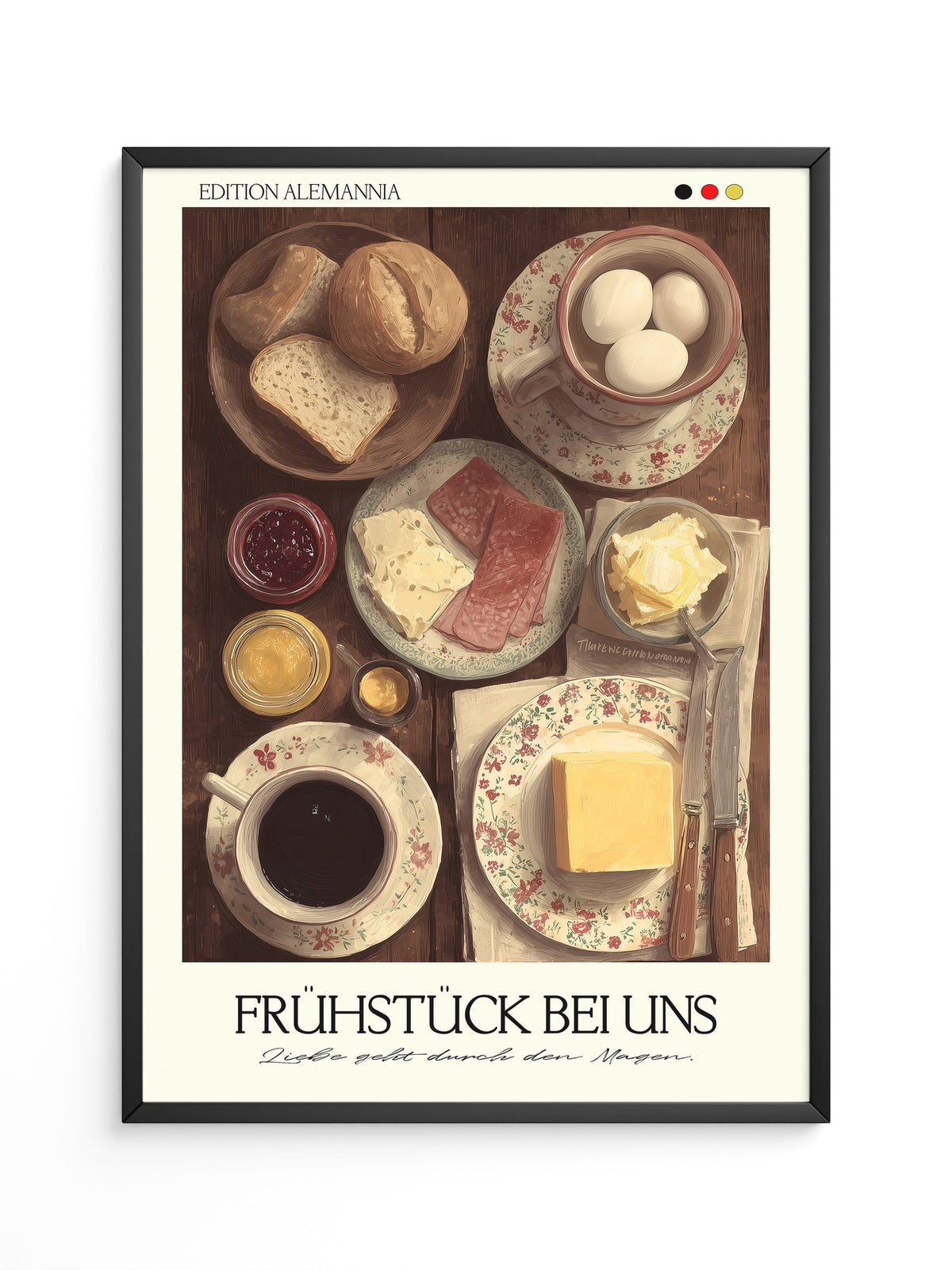 Frühstückstisch Vintage Illustration