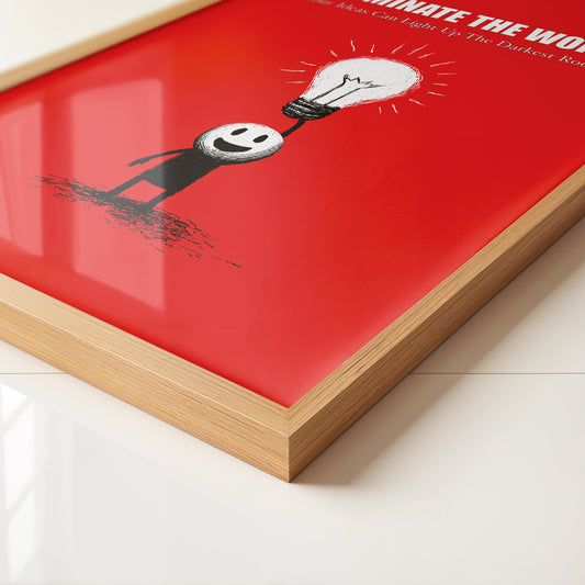 Glühbirne Cartoon Rot