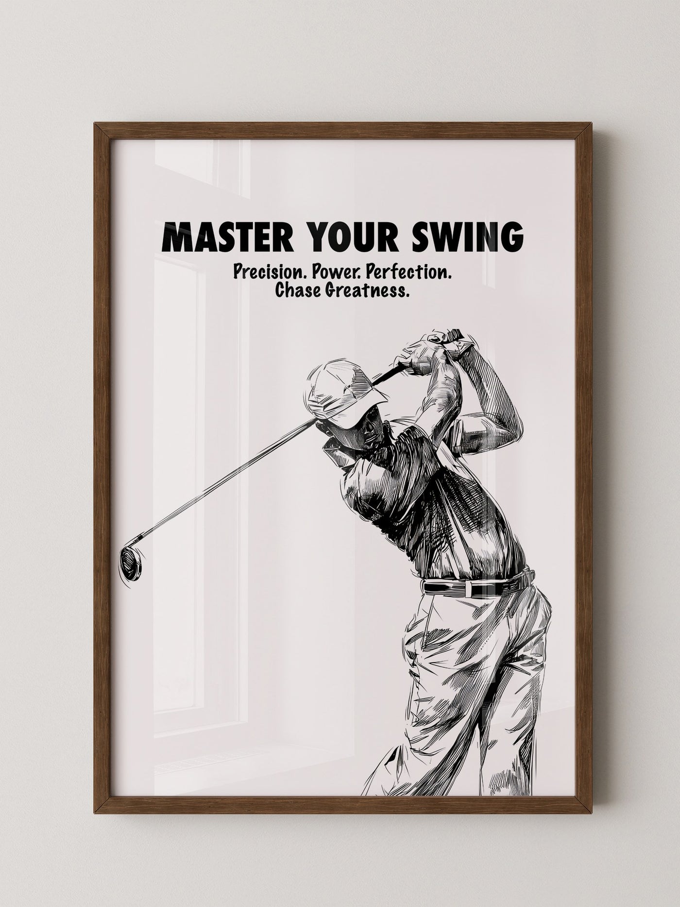 Golfspieler Zeichnung Dynamik