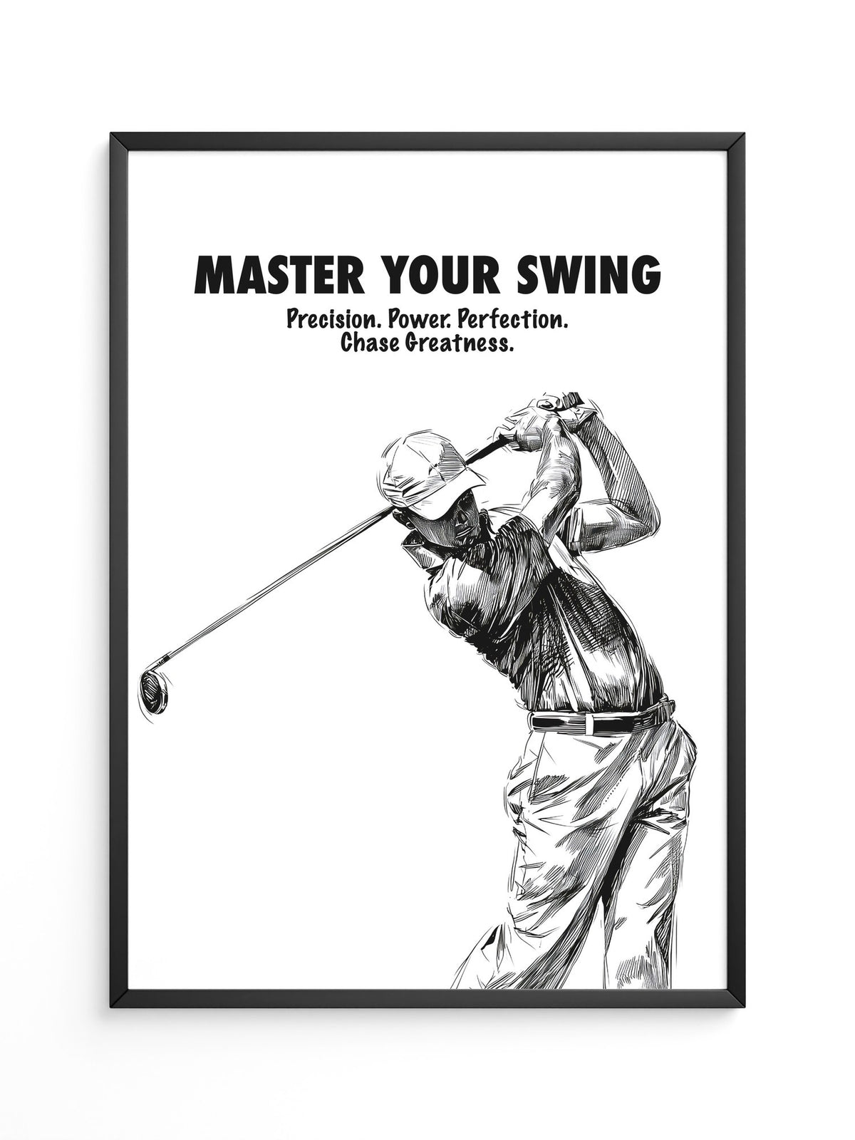 Golfspieler Zeichnung Dynamik