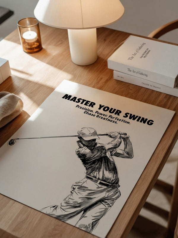 Golfspieler Zeichnung Dynamik