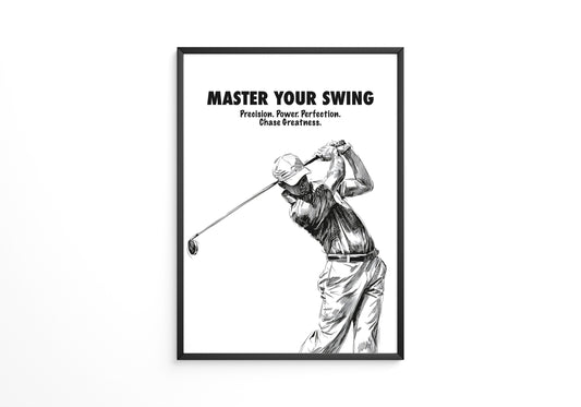 Golfspieler Zeichnung Dynamik