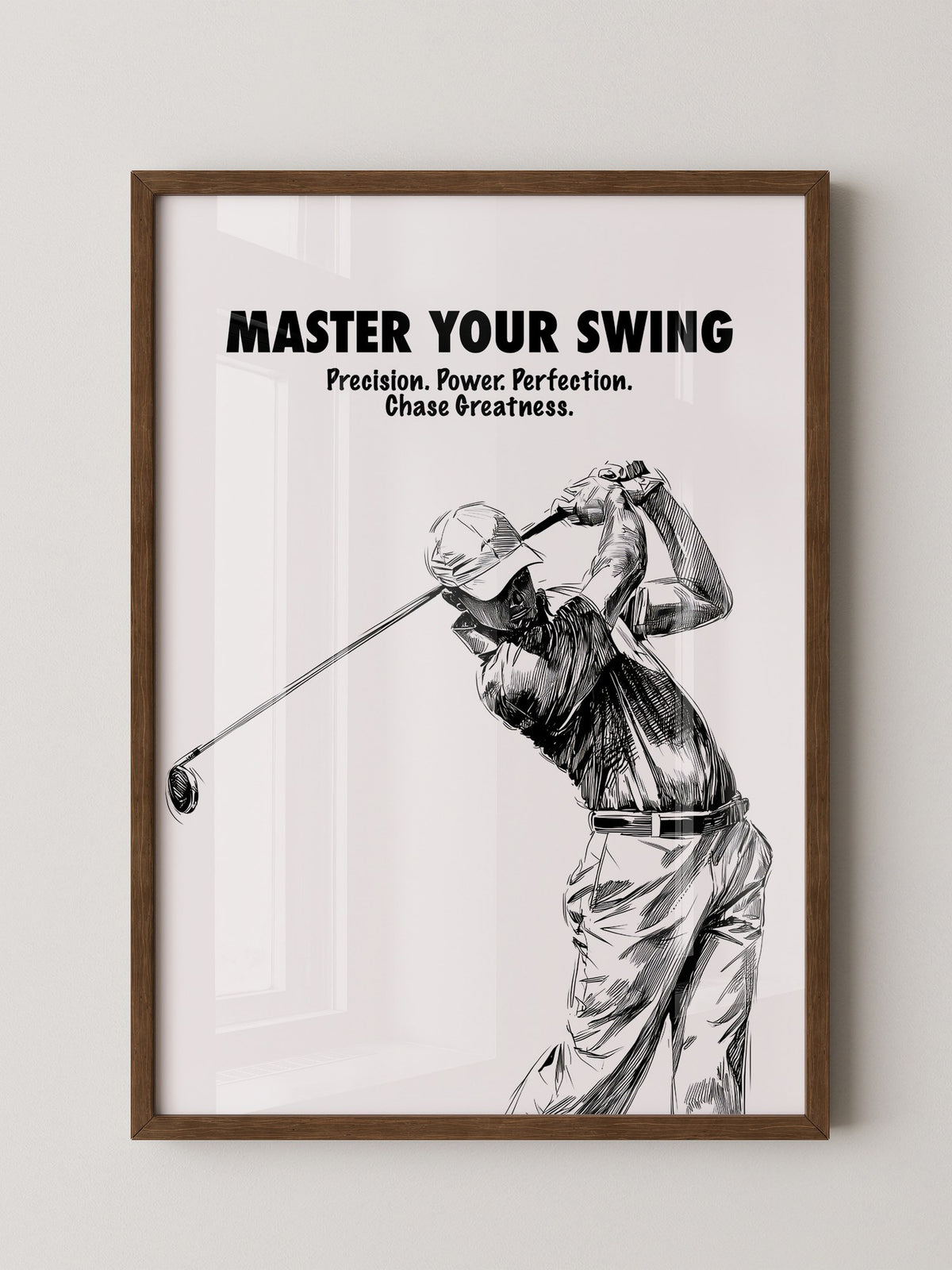 Golfspieler Zeichnung Dynamik