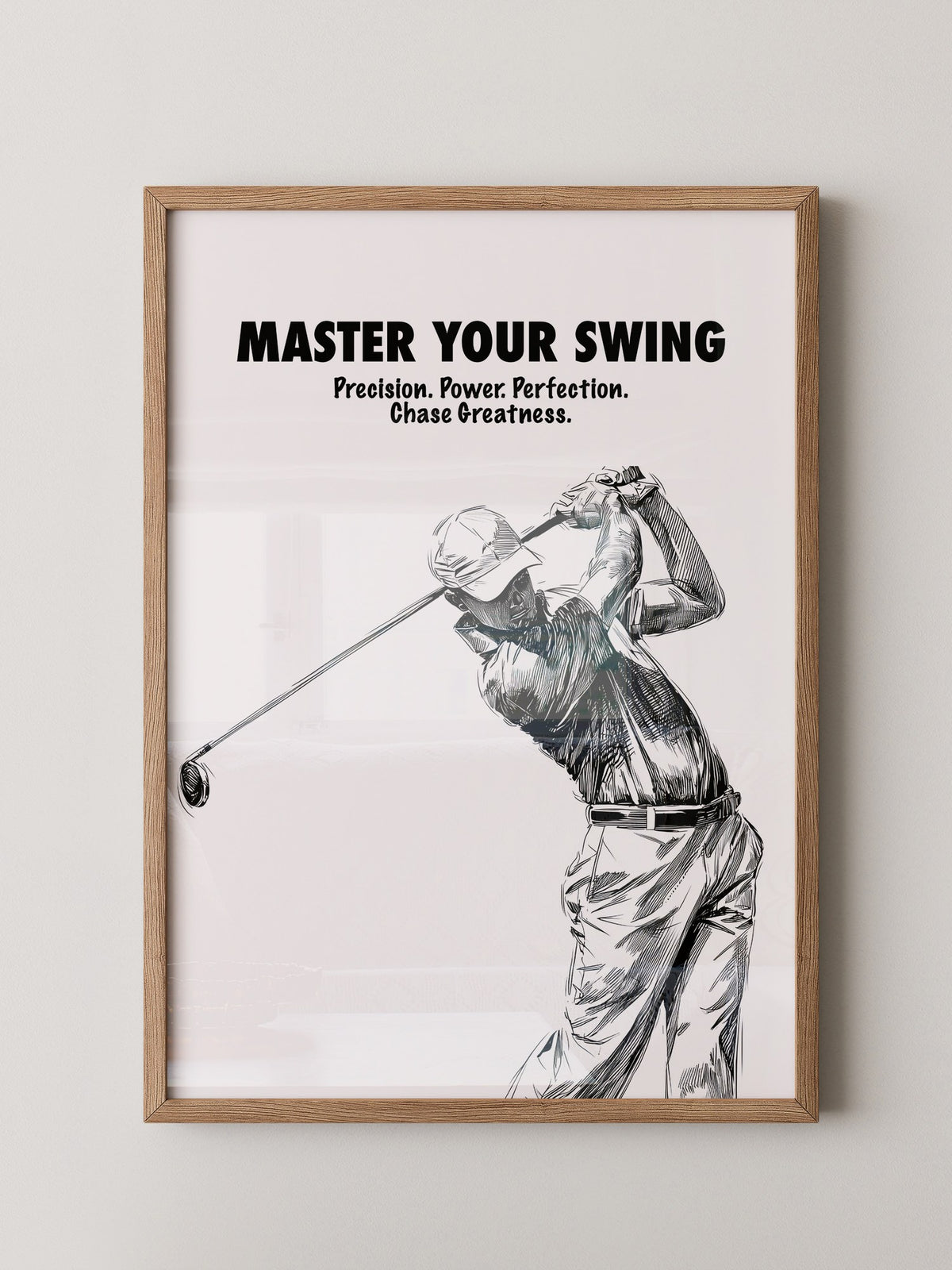 Golfspieler Zeichnung Dynamik