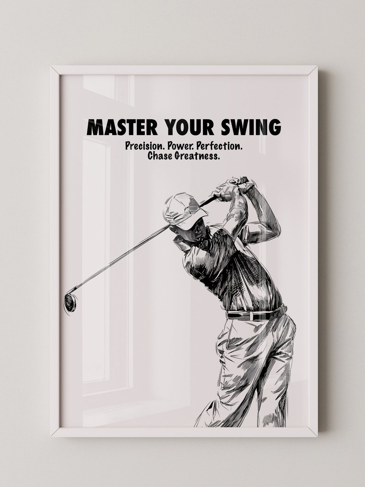 Golfspieler Zeichnung Dynamik