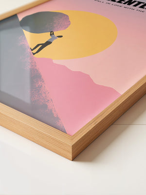 Fels rollend Sonnenuntergang Silhouette
