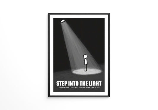 Strichmännchen Scheinwerfer Schwarzweiß