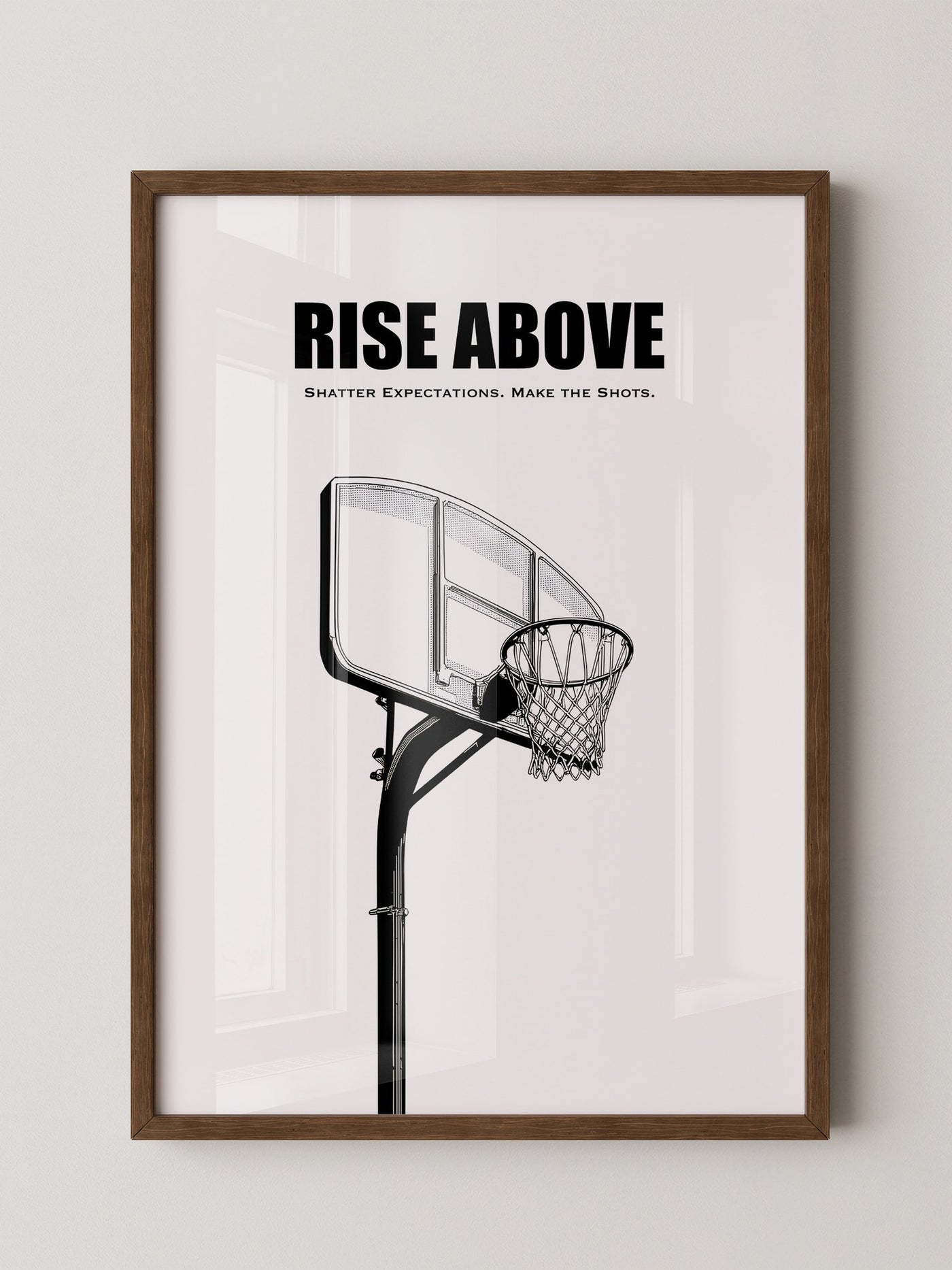 Basketballkorb Schwarzweiß