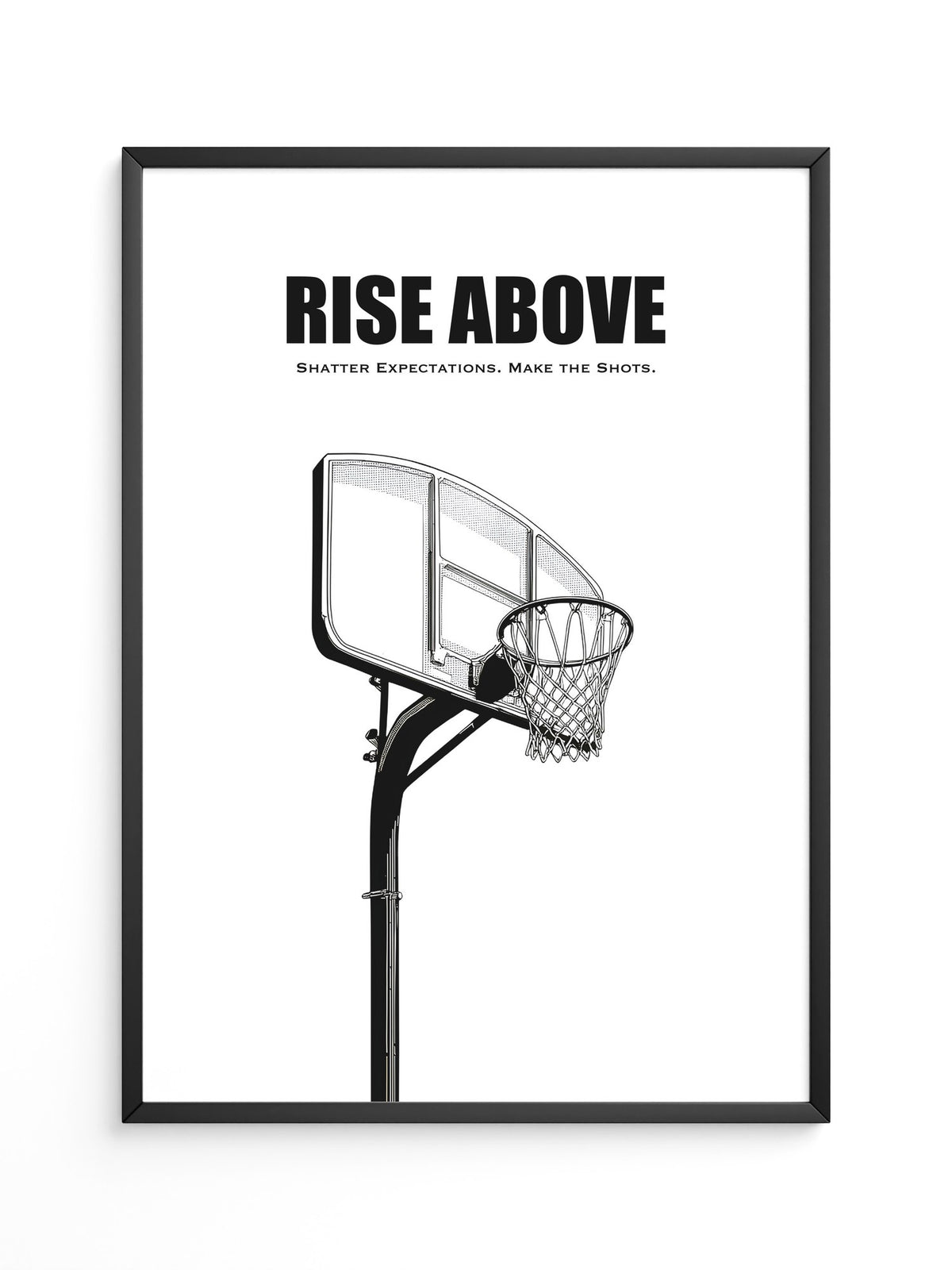 Basketballkorb Schwarzweiß