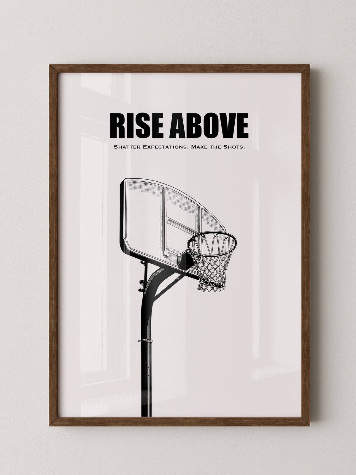 Basketballkorb Schwarzweiß