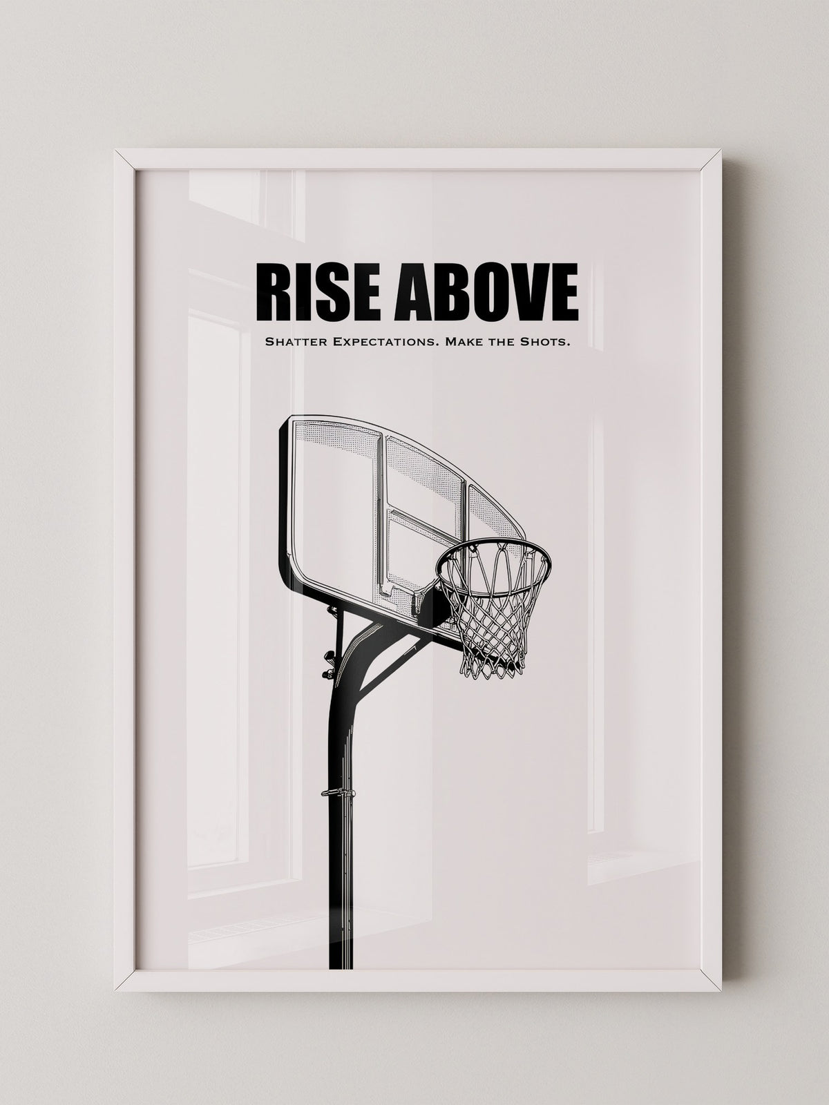Basketballkorb Schwarzweiß