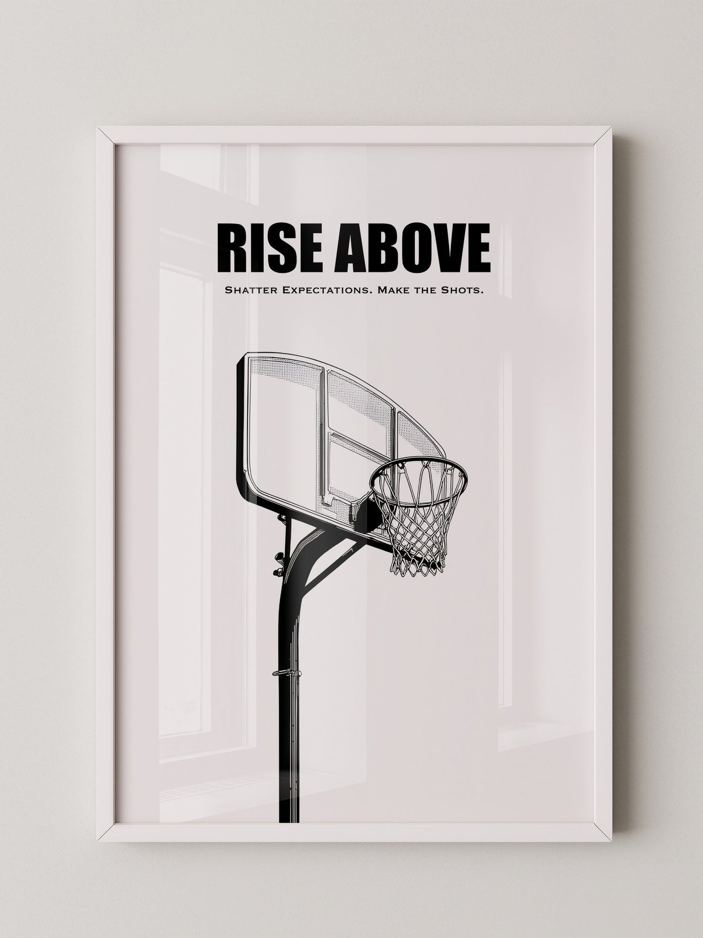 Basketballkorb Schwarzweiß