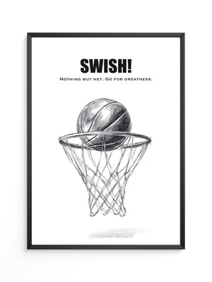 Basketball Korb Strichzeichnung