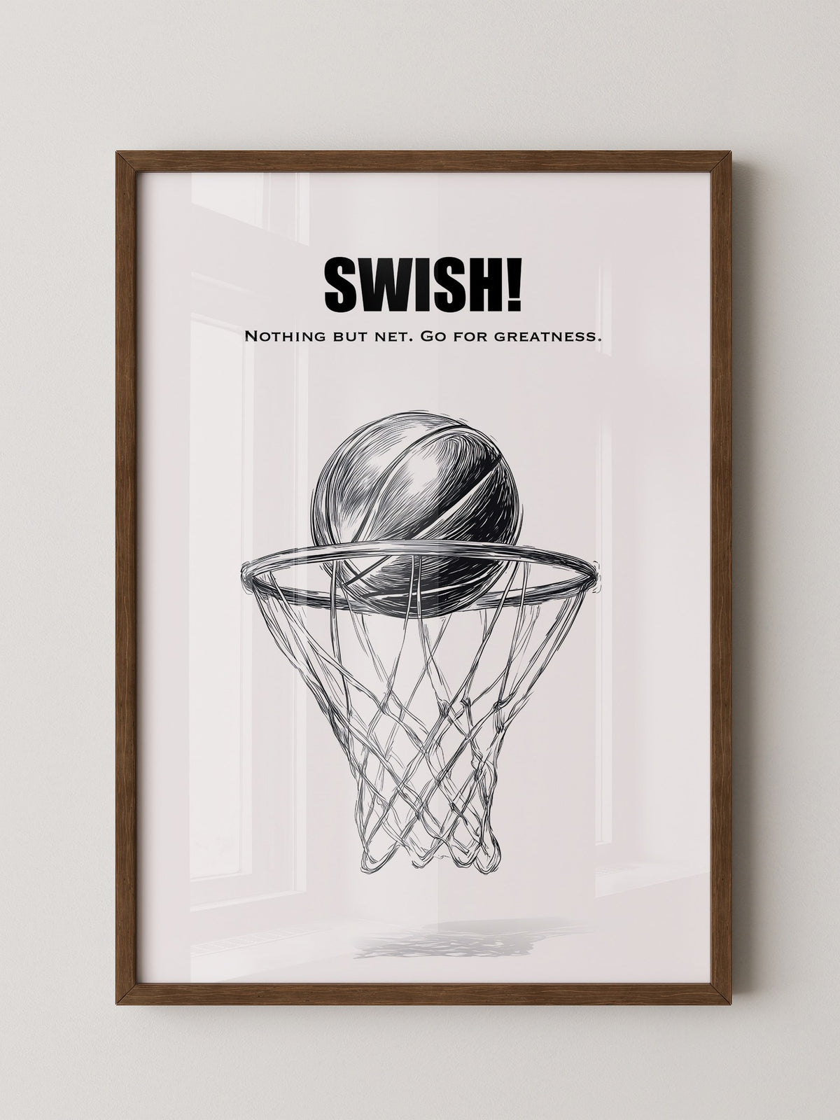 Basketball Korb Strichzeichnung
