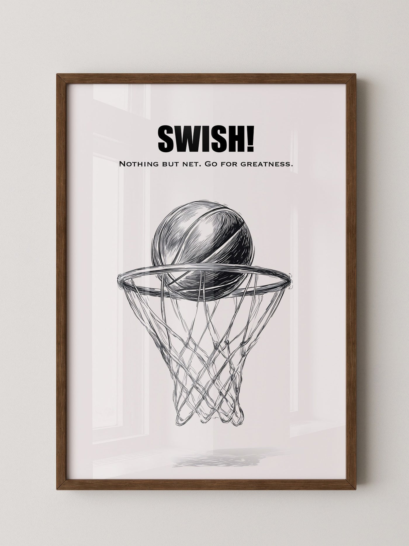 Basketball Korb Strichzeichnung