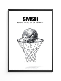 Basketball Korb Strichzeichnung