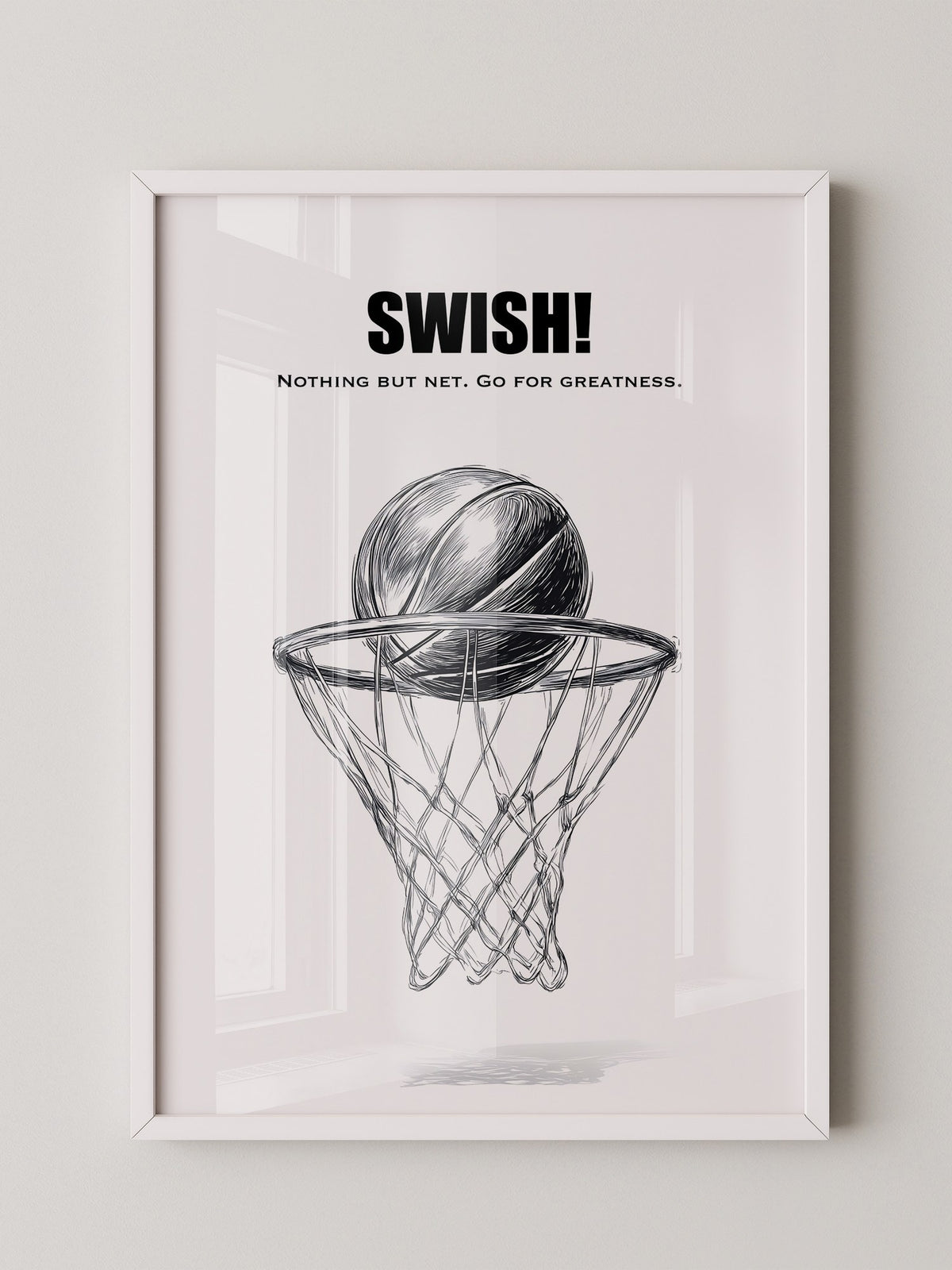 Basketball Korb Strichzeichnung