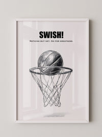Basketball Korb Strichzeichnung