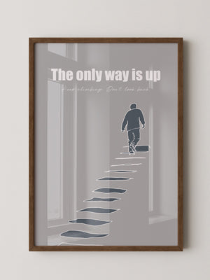 Mensch Treppe Silhouette Grau