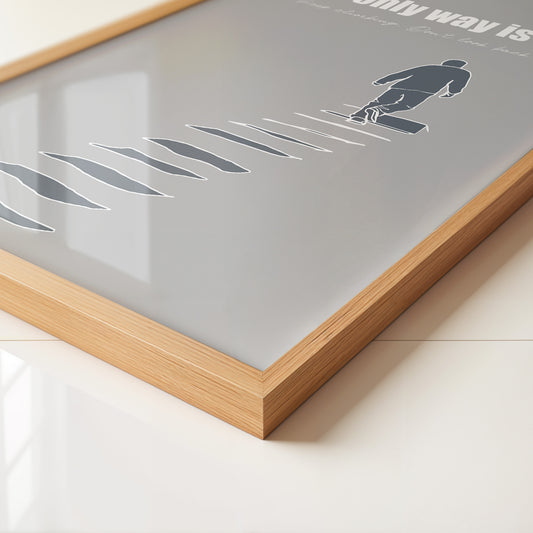 Mensch Treppe Silhouette Grau