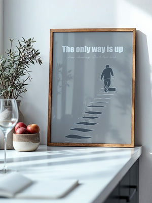 Mensch Treppe Silhouette Grau