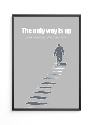 Mensch Treppe Silhouette Grau