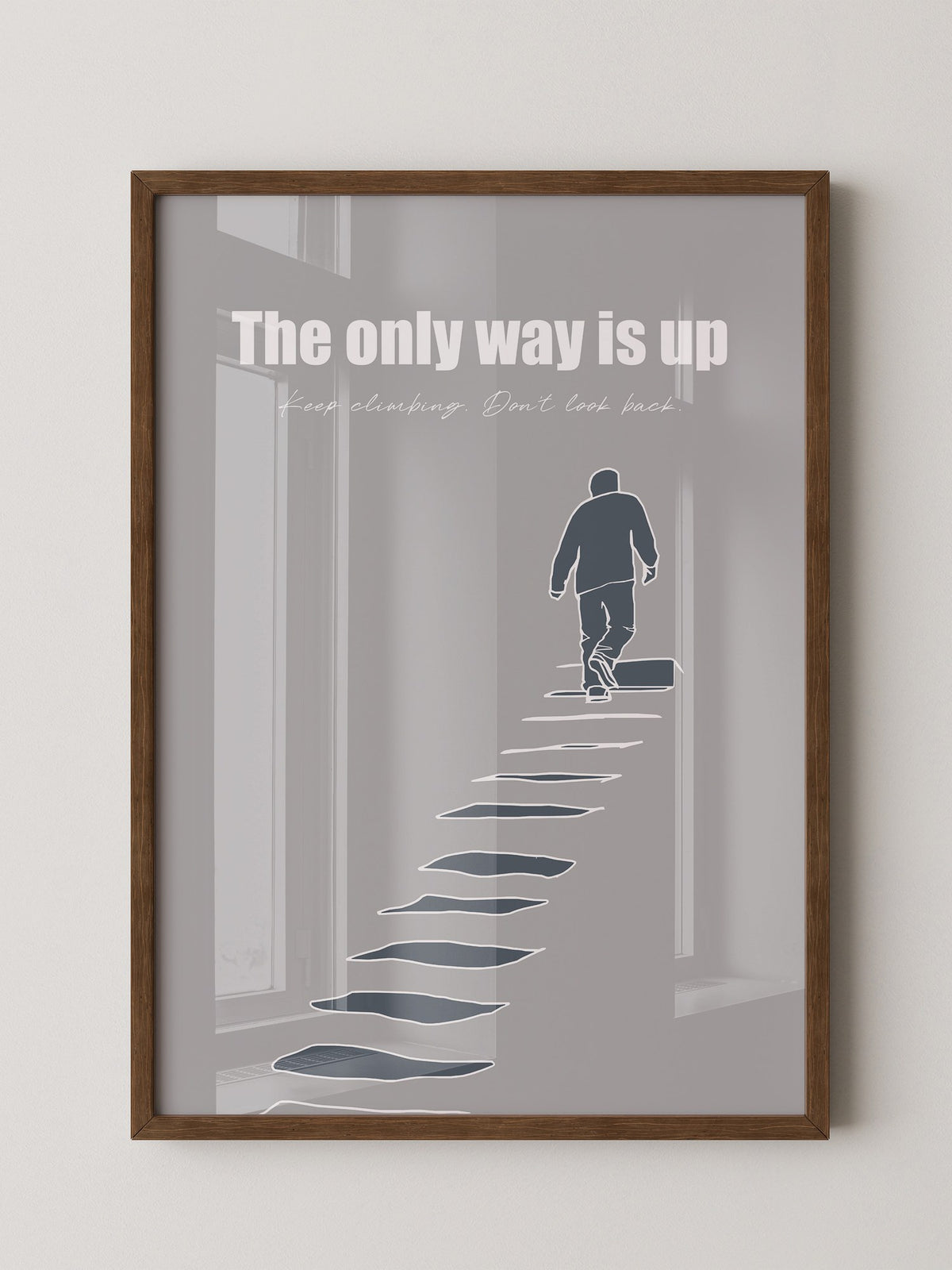 Mensch Treppe Silhouette Grau