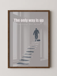 Mensch Treppe Silhouette Grau