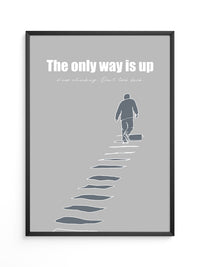 Mensch Treppe Silhouette Grau