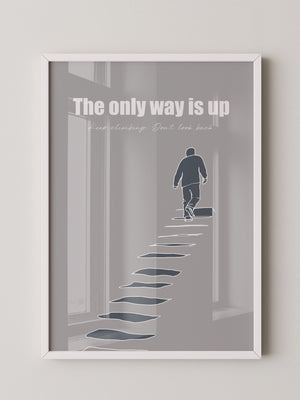 Mensch Treppe Silhouette Grau