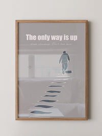 Mensch Treppe Silhouette Grau