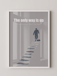Mensch Treppe Silhouette Grau