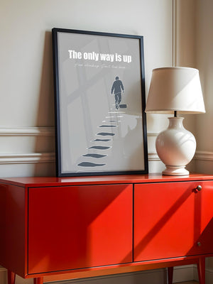 Mensch Treppe Silhouette Grau