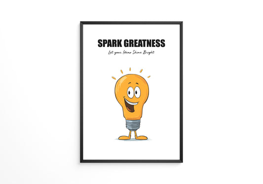 Glühbirne Cartoon lächelnd