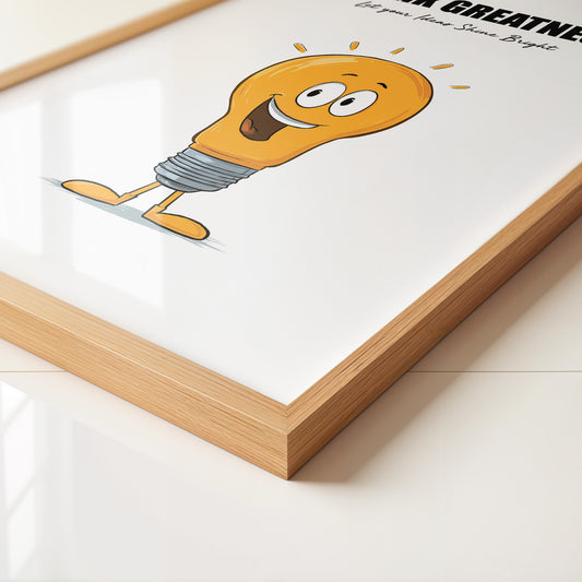 Glühbirne Cartoon lächelnd