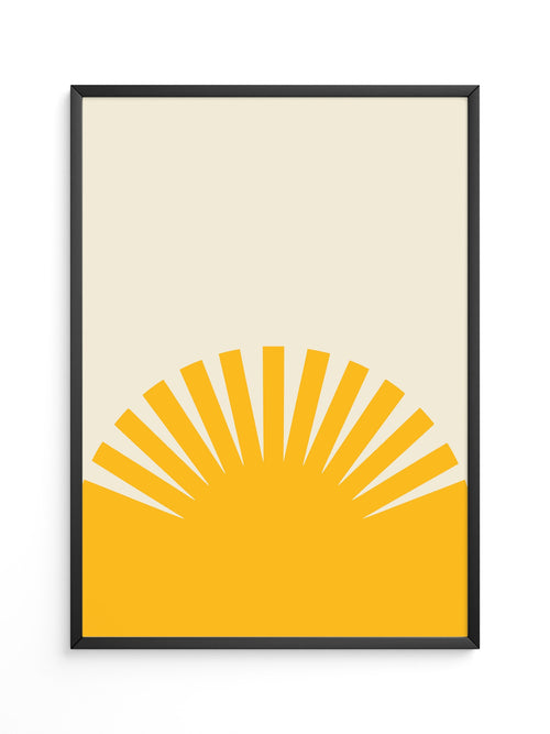 Sonnenaufgang Grafik minimalistisch