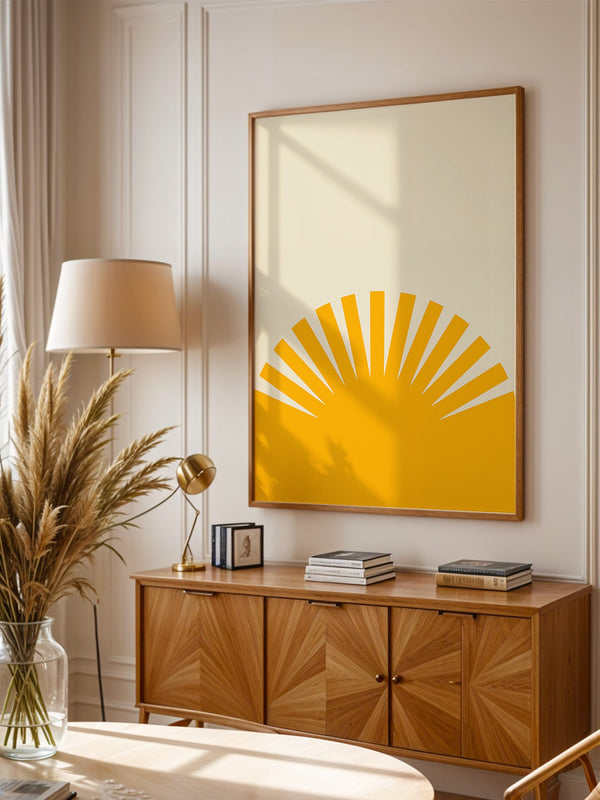 Sonnenaufgang Grafik minimalistisch