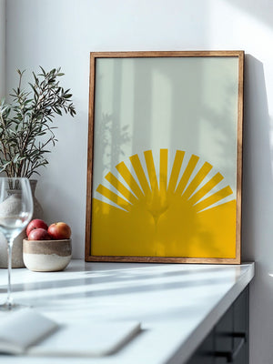 Sonnenaufgang Grafik minimalistisch