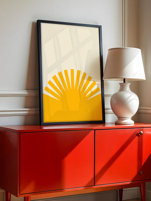 Sonnenaufgang Grafik minimalistisch