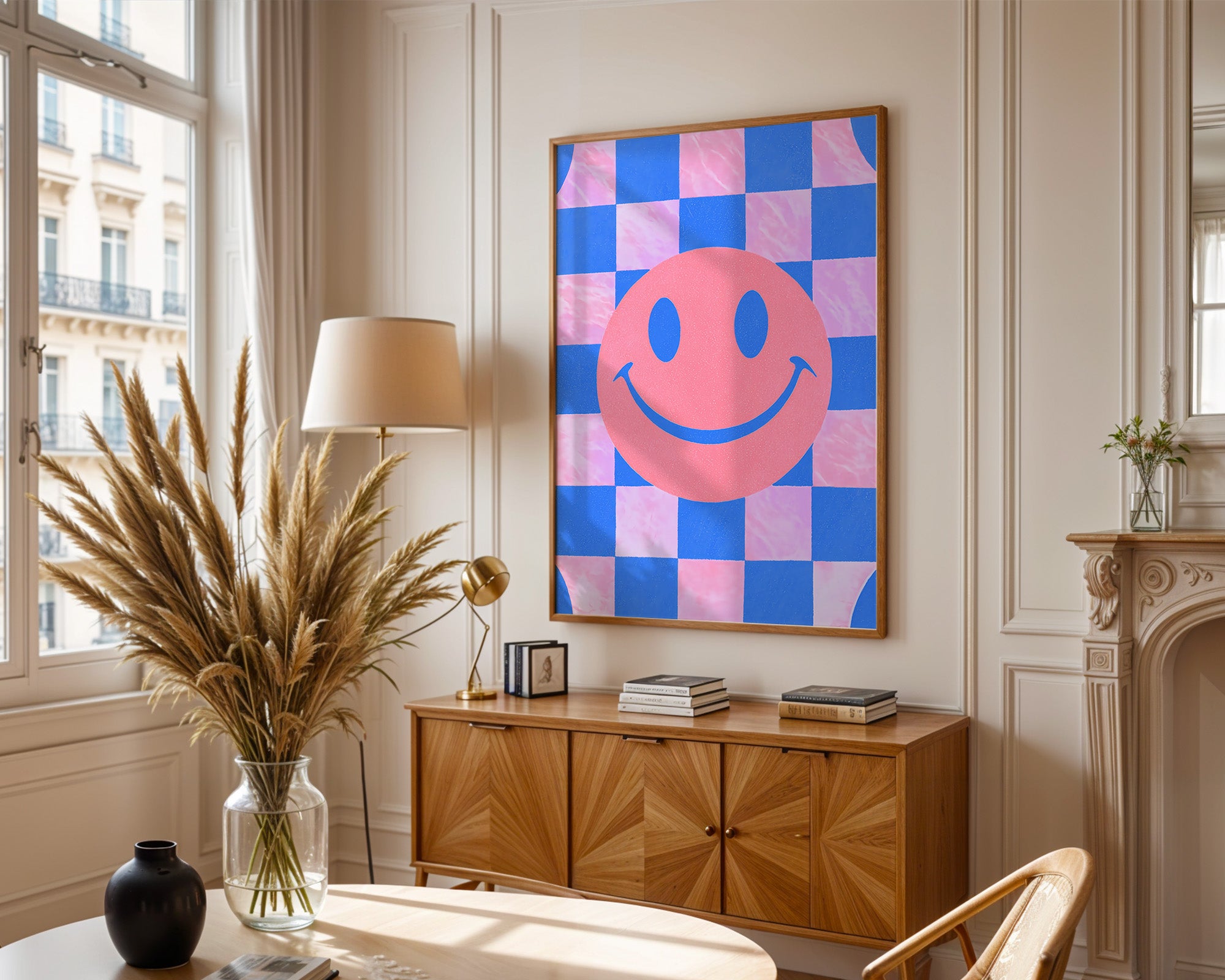 Smiley Muster Pastellfarben